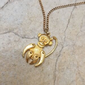 Little monkey vintage necklace